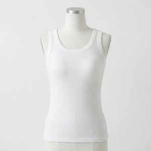 Maggie's Ribbed Cotton Built-in Bra Tank