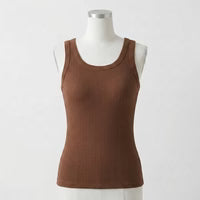 Maggie's Ribbed Cotton Built-in Bra Tank