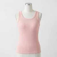 Maggie's Ribbed Cotton Built-in Bra Tank